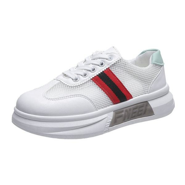 Νέο μοντέλο γυναικεία αθλητικά  παπούτσια με χρωματιστές ρίγες στο πλάι 