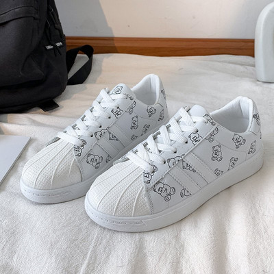 Έκο δερμάτινα γυναικεία αθλητικά παπούτσια με εφαρμογές