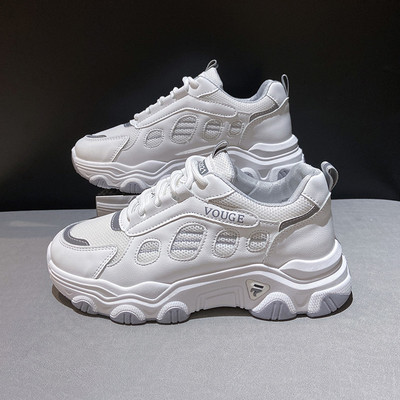 Új női tornacipő modell durva talppal és felirattal - eco bőr