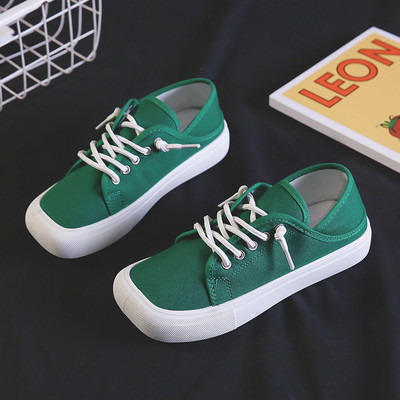 Sieviešu kvadrātveida tekstila kedas ar šņorēm