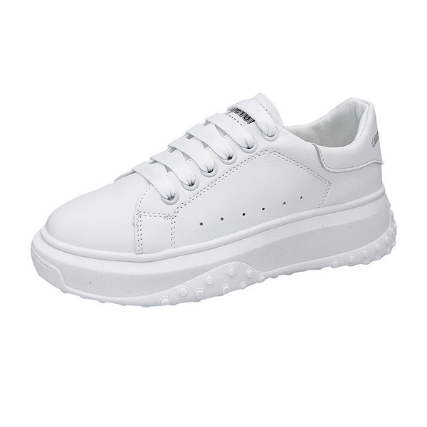 Jauns sieviešu mākslīgās ādas kedu modelis baltā krāsā