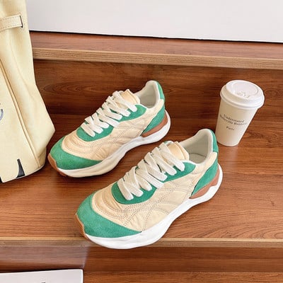 Casual καλοκαιρινά γυναικεία πάνινα παπούτσια με κορδόνια - δύο χρώματα