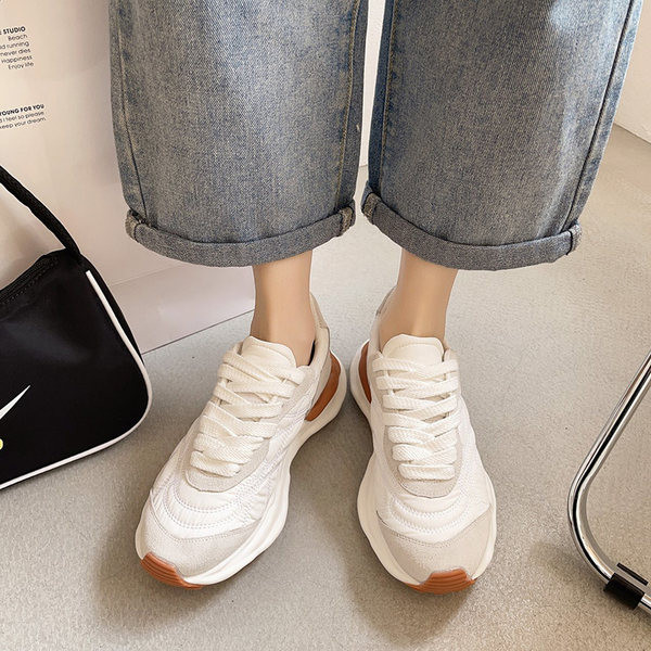 Casual καλοκαιρινά γυναικεία πάνινα παπούτσια με κορδόνια - δύο χρώματα