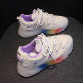 Γυναικεία casual αθλητικά παπούτσια με πολύχρωμη σόλα