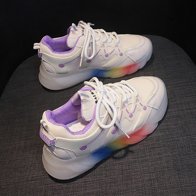 Γυναικεία casual αθλητικά παπούτσια με πολύχρωμη σόλα