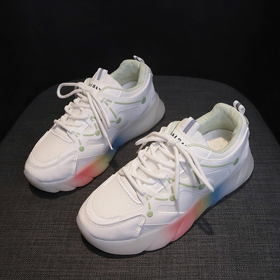 Γυναικεία casual αθλητικά παπούτσια με πολύχρωμη σόλα