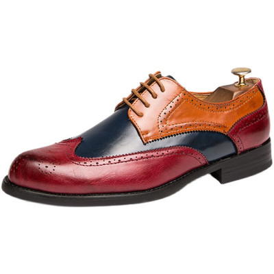 Meeste pidulikud kingad kunstnahast terava otsaga, paeltega