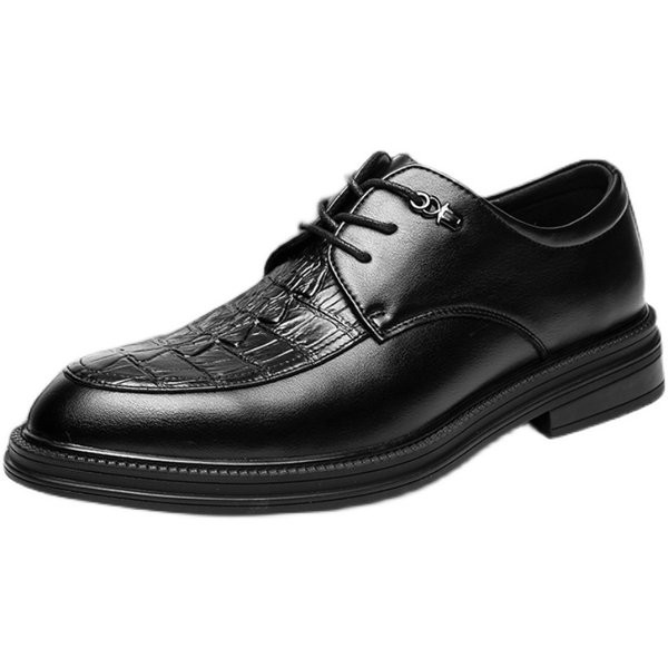 Öko bőrből készült, fekete fűzős férfi cipő új modellje