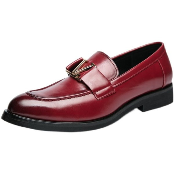 Új modell férfi műbőr cipő fém csattal