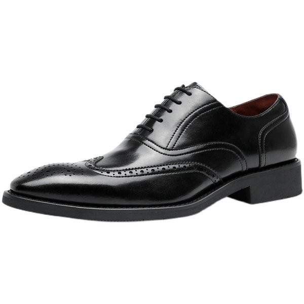 Pidulikud paeltega ökonahast kingad - teravatipuline mudel