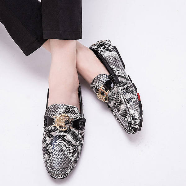 Vyriški oficialūs britiško stiliaus batai su gyvūnų raštu