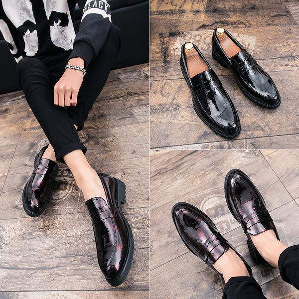 Vīriešu formāli apavi no lakota smaila modeļa