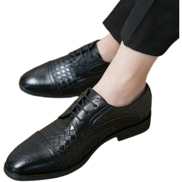 Vīriešu formāli mākslīgās ādas apavi ar šņorēm