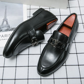 Eleganti vīriešu apavi ar metāla apdari