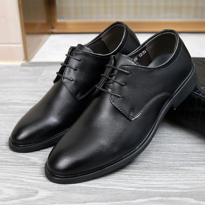 New model of formal shoes made of eco leather with laces