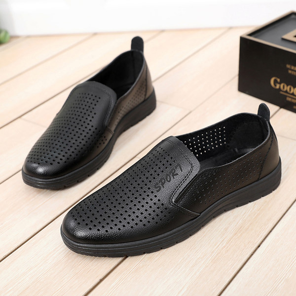 Vīriešu formālie apavi no eko ādas ar plakanu zoli un uzrakstu