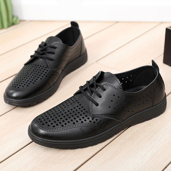 Vīriešu formālie apavi no eko ādas ar plakanu zoli un uzrakstu