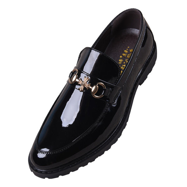 Ανδρικά επίσημα παπούτσια από λουστρίνι με μεταλλικό στοιχείο