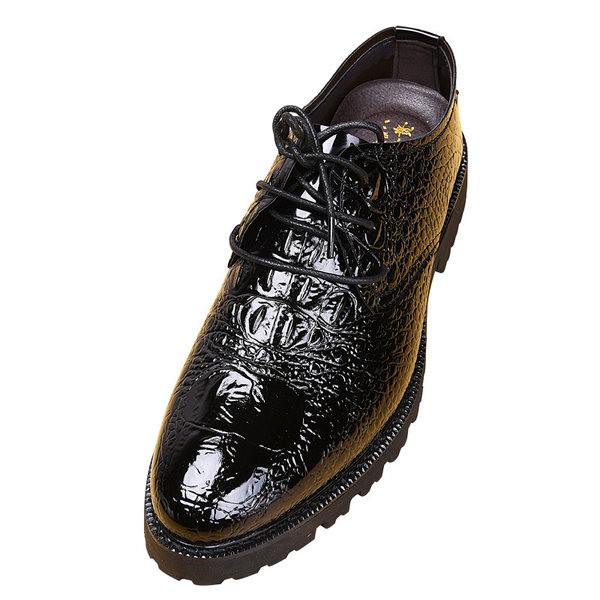 Meeste pidulikud kingad kunstnahast, ümar mudel