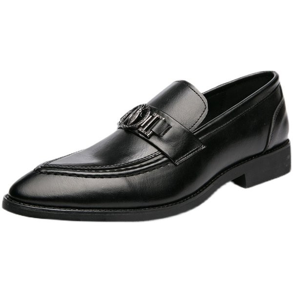 Uus mudel metallpandlaga nahast meeste kingad - pruun ja must