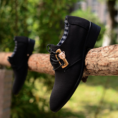 Vīriešu formāli tekstila apavi ar šņorēm