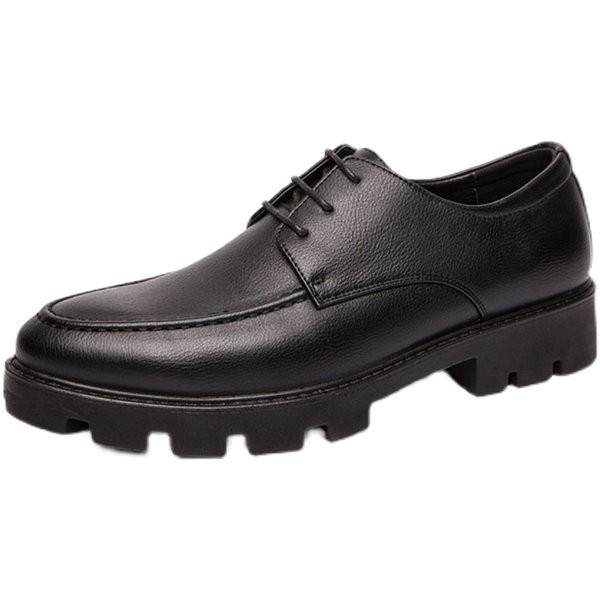 Νέο μοντέλο ανδρικά έκο δερμάτινα παπουτσιών με κορδόνια σε μαύρο χρώμα