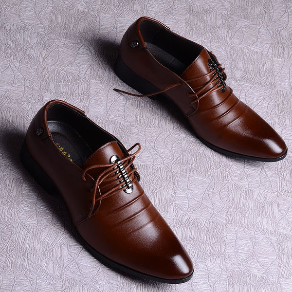Férfi formális cipő, brit stílusú, fűzős