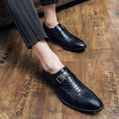 Formai férfi cipő csattal fekete és barna színben