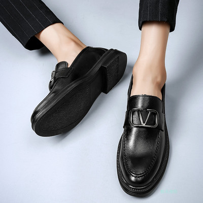 Uus mudel metallelemendiga kunstnahast meeste kingad