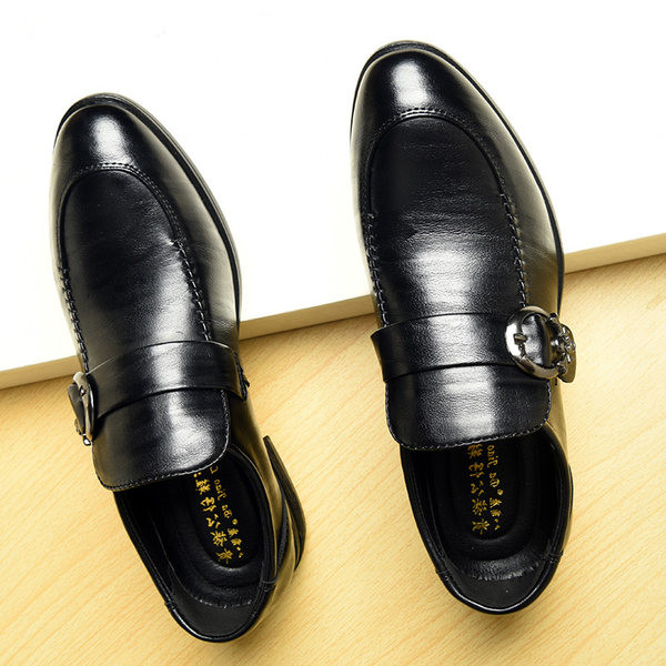 Vīriešu formālie apavi no eko ādas ar metāla sprādzi