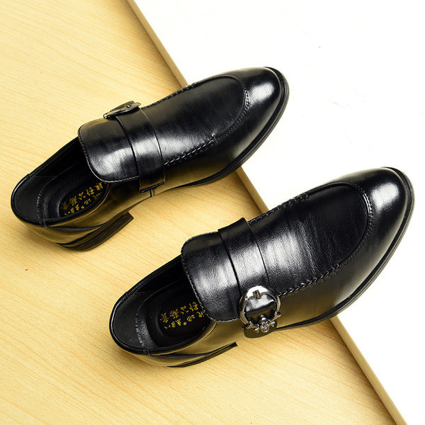 Vīriešu formālie apavi no eko ādas ar metāla sprādzi