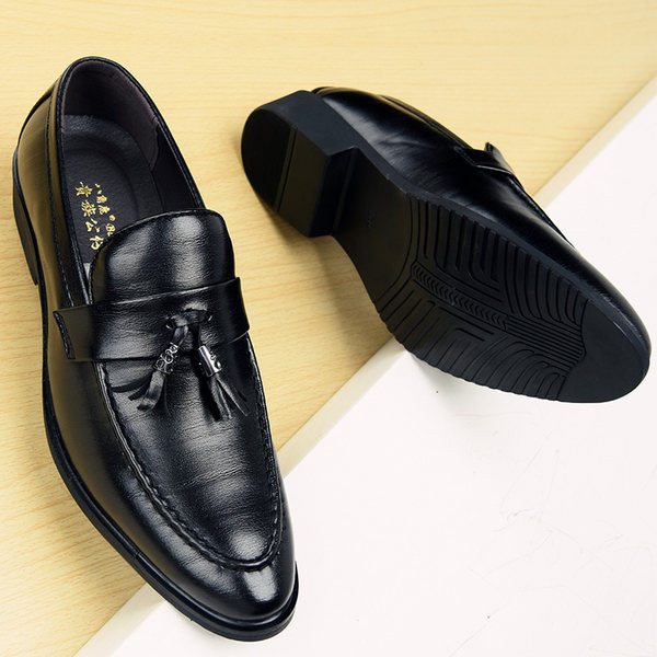 Vīriešu formāli mākslīgās ādas apavi ar pušķiem