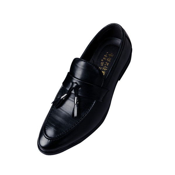 Vīriešu formāli mākslīgās ādas apavi ar pušķiem