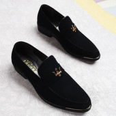 Naujo modelio proginiai batai iš eko zomšos su metaliniu elementu vyrams