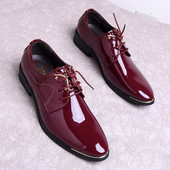 Meeste pidulikud paeltega lakknahast kingad