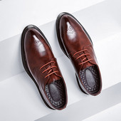 Meeste pidulikud kingad ökonahast - terava otsaga mudel