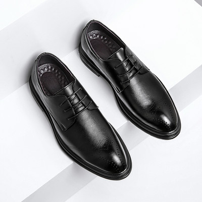 Meeste pidulikud kingad ökonahast - terava otsaga mudel