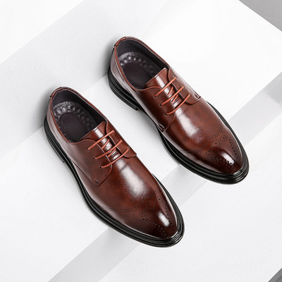 Meeste pidulikud kingad ökonahast - terava otsaga mudel