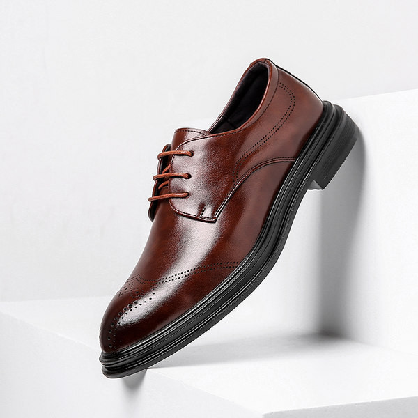 Meeste pidulikud kingad ökonahast - terava otsaga mudel