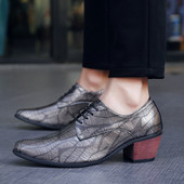 Férfi bőrcipő Brit stílusú, sarokkal