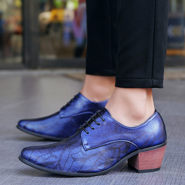 Férfi bőrcipő Brit stílusú, sarokkal