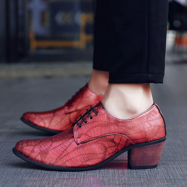 Férfi bőrcipő Brit stílusú, sarokkal