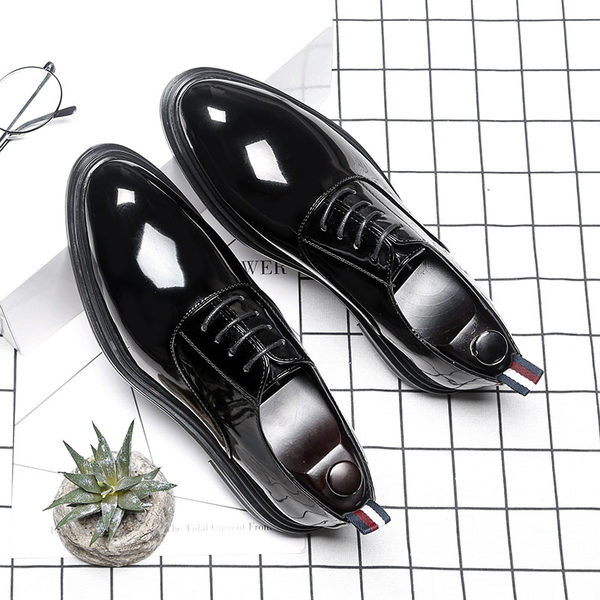 Ανδρικά επίσημα παπούτσια από οικολογικό δέρμα - δύο μοντέλα