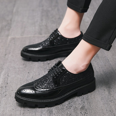 Ανδρικά επίσημα παπούτσια νέο μοντέλο με κορδόνια και τραχιά σόλα