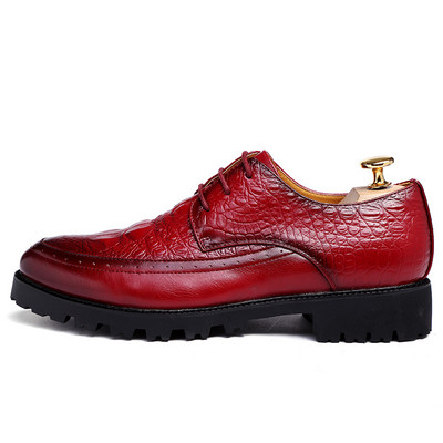 Vīriešu formāli krokodilādas apavi ar šņorēm