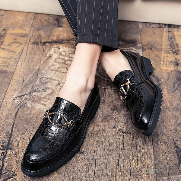 Új modell férfi formális cipő fém csattal