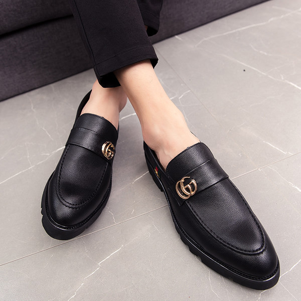 Öko-nahast meeste teravatipulised jalatsid metalldekooriga