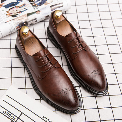 Öko-nahast hingavad meeste pidulikud kingad