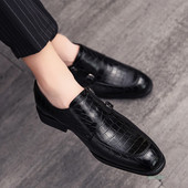 Mūsdienīgi formāli vīriešu apavi ar sprādzi - melni un brūni