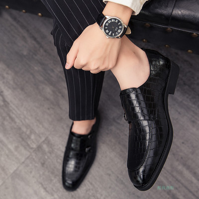 Mūsdienīgi formāli vīriešu apavi ar sprādzi - melni un brūni